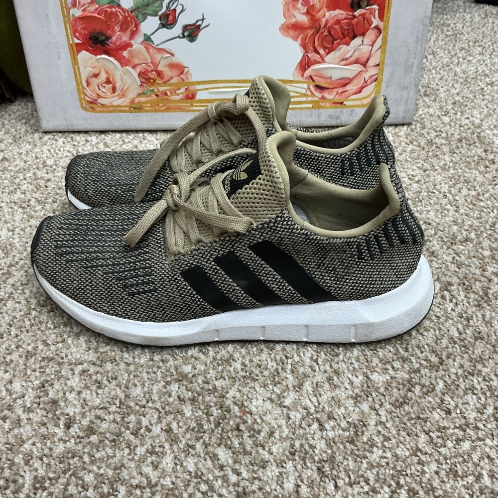 adidas Black and Tan Athletic Shoes
